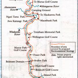 Te Awa Kairangi / Hutt River floodplain management; map of recreational areas.