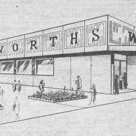 Woolworths (now Countdown), Fergusson Drive; architect's drawing