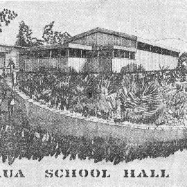 Te Marua School 1966; architect's drawing of the hall