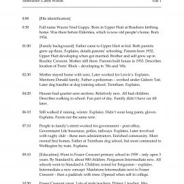 Wayne Guppy oral history interview abstract