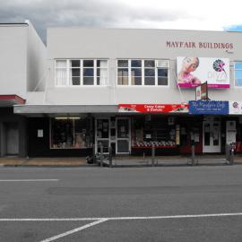 Main Street, south side; No. 112-120; Mayfair Buildings.