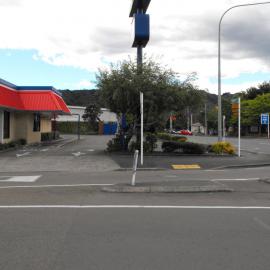 Queen Street, north side; No. 23; KFC car-park and Logan Street