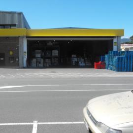 Gibbons Street, east side; No.  4*;  Pak'n Save supermarket, southern end; goods inward.