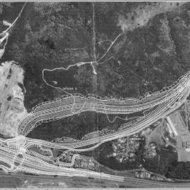 Haywards intersection, State Highways 2 and 58; proposed two-level interchange, 2000, and alternative hill roads