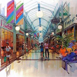 ProMall project; artist's sketch of an interior.