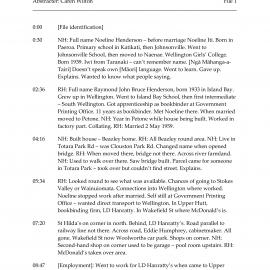 Noeline and Ray Henderson oral history interview abstract