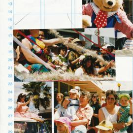 Christmas parade 1994;  group of 4 photos.