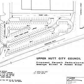 Traffic management 1993; car park between Russell and Wakefield Streets