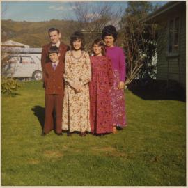 Henderson family, Tōtara Park Rd, Upper Hutt, 1973 