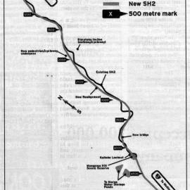 Kaitoke; State Highway 2 realignment map