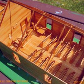 Scale model building; Wallaceville Church; view 2; interior.