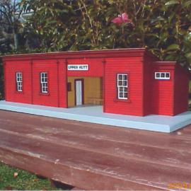 Scale model building; Upper Hutt railway station