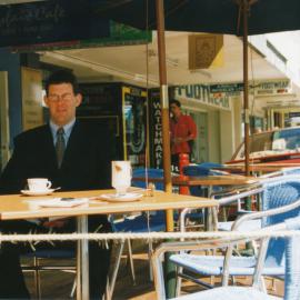 Main Street; Mayfair Cafe first to have streetside dining area.