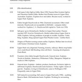 Colin Gibbs oral history interview abstract