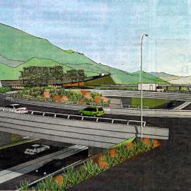 Haywards intersection, State Highways 2 and 58; proposed two-level interchange, 2016.
