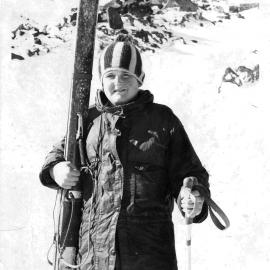 Wayne Guppy skiing in the 1960s