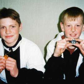 Gymnastics; Stokes Valley Pandas club; Brendan Moon, Ricky Hunt; gold and silver on first attempt.
