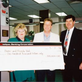 Buino and Rhonda Vink win the $100 000 mortgage-reduction.prize.