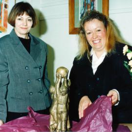 Te Papa chief executive Cheryll Sotheran visits Guava Blue gallery, in Fergusson Drive.