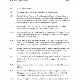 Oliver Druce oral history interview abstract
