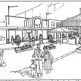 Main Street, south side; No. 130; proposed facade for former McKenzies building.