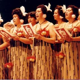 Māwai Hakona 1975; performing.