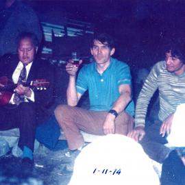 Ōrongomai marae site, November 1974; socialising