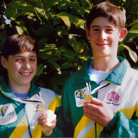 Soccer; Colin Everson and Rodney Mays in national under-13 champion Hutt Valey team.