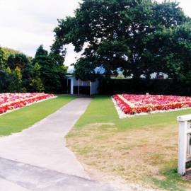 Trentham racecourse garden scene.