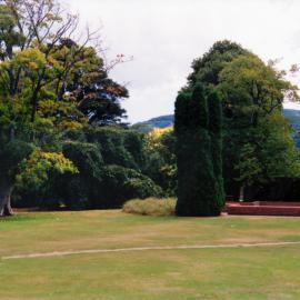 Trentham racecourse garden scene.