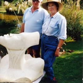 Efil Doog Garden of Art to open in 1995; Ernie and Shirley Cosgrove.