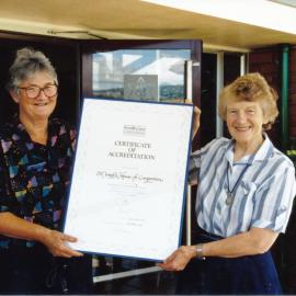 Home of Compassion; administrator Sister Helen and principal nurse Gaynor Nairn