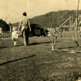 Revelle Jackson; 5 Paton Street, Mangaroa house  7; fruit trees, a fence and lawns.