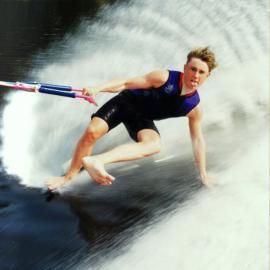 Water skiing; barefoot skier Jason MacArthur; ranked No. 1 , junior, world-wide.
