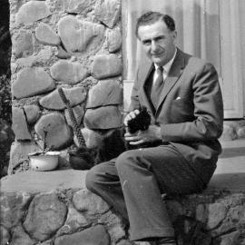 Revelle Jackson and cat 1960s