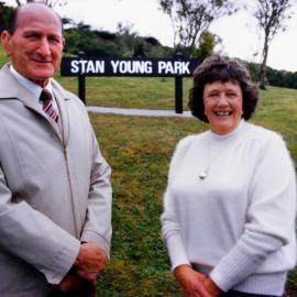 Stan and Isobel Young create park at Alleyne Court.