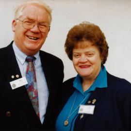 Lions; Leonie Stevens, Heretaunga president; husband Bill immediate past president, Rimutaka.