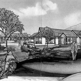Millwood Estate, Kiln Street, Silverstream; architect's sketch.
