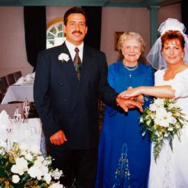 Isabel Charles, marriage celebrant; thousandth wedding; Ray Thompson, Dianne Wilson.