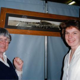 Clark's Accountancy 50th-anniversary exhibition; Thelma Baldwin, Sharee Christensen.