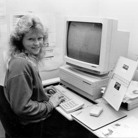 Upper Hutt Leader staff; typesetter Carol Gibbs.