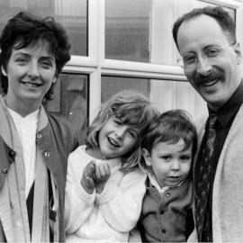 Central Institute of Technology staff; podiatry; Dr Marc Lindy, tutor; with wife Nanette and Hannah, Reuben.