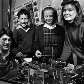 St Brendan's School presents 'Jellystone Park' project model  to Upper Hutt Library.