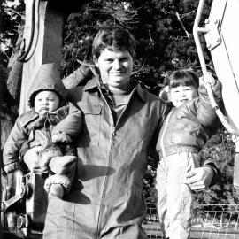 Michael Carson; Parents Centre 'Father of the Year' nominee with Thomas, 7-1/2 months, Stephanie, 2-1/2.