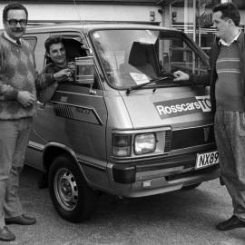 The Sir Charles Burns Trust receives a new Toyota LiteAce van from Rosscars.