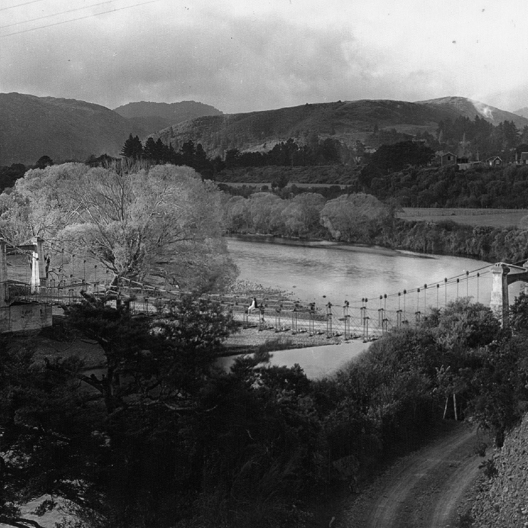 Maoribank suspension bridge; ('Whiteman's Bridge').