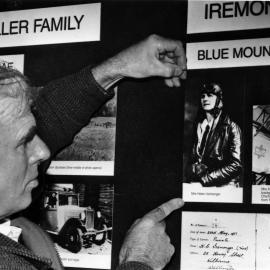 Heretaunga-Pinehaven District Community councillor Stephen Wilson exhibits old photographs.