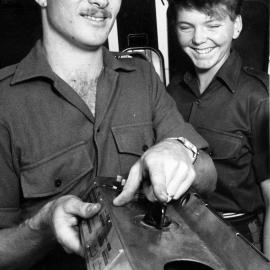 Army; Corporal Begin Godfrey and trainee cook Tracey Parker.