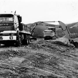 River Road / State Highway 2; excavation for a weighbridge, west of Whakatiki turnoff.