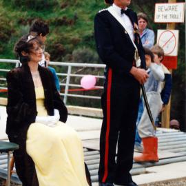 Pauline and Stephen Murphy open a Wellington Regional Council bridge to their Moonshine Valley property.